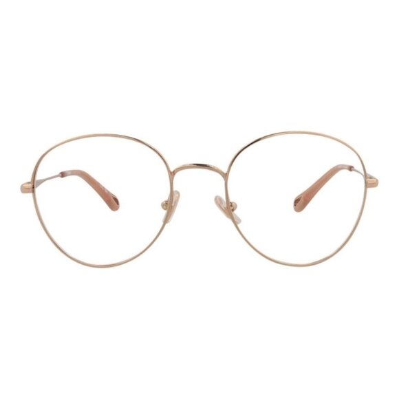 Chloé Womens Round/Oval Gold Gold Transparent Fashion Designer Eyewear - Picture 1 of 4